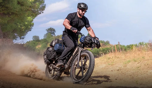 Freins à 4 pistons Fiido Titan sur un sentier tout-terrain